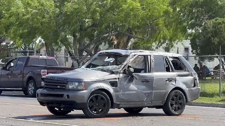 Este es el carro involucrado en el atropello masivo en Texas (Foto cortesía Dallas News)