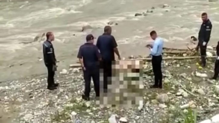 Autoridades policiales de Trujillo consiguieron el cadáver de una mujer en aguas del Río Motatán en Valera (Foto cortesía Diario Los Andes)