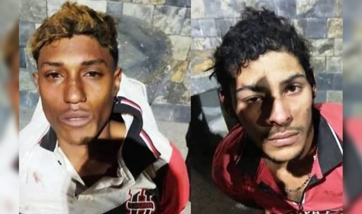 Keundris Jesús Cisneros (23) y José Gabriel Cáceres Mendoza (21) fueron capturados en posesión de la moto de Enol José Maldonado Ramírez (Foto publicada por El Pitazo)