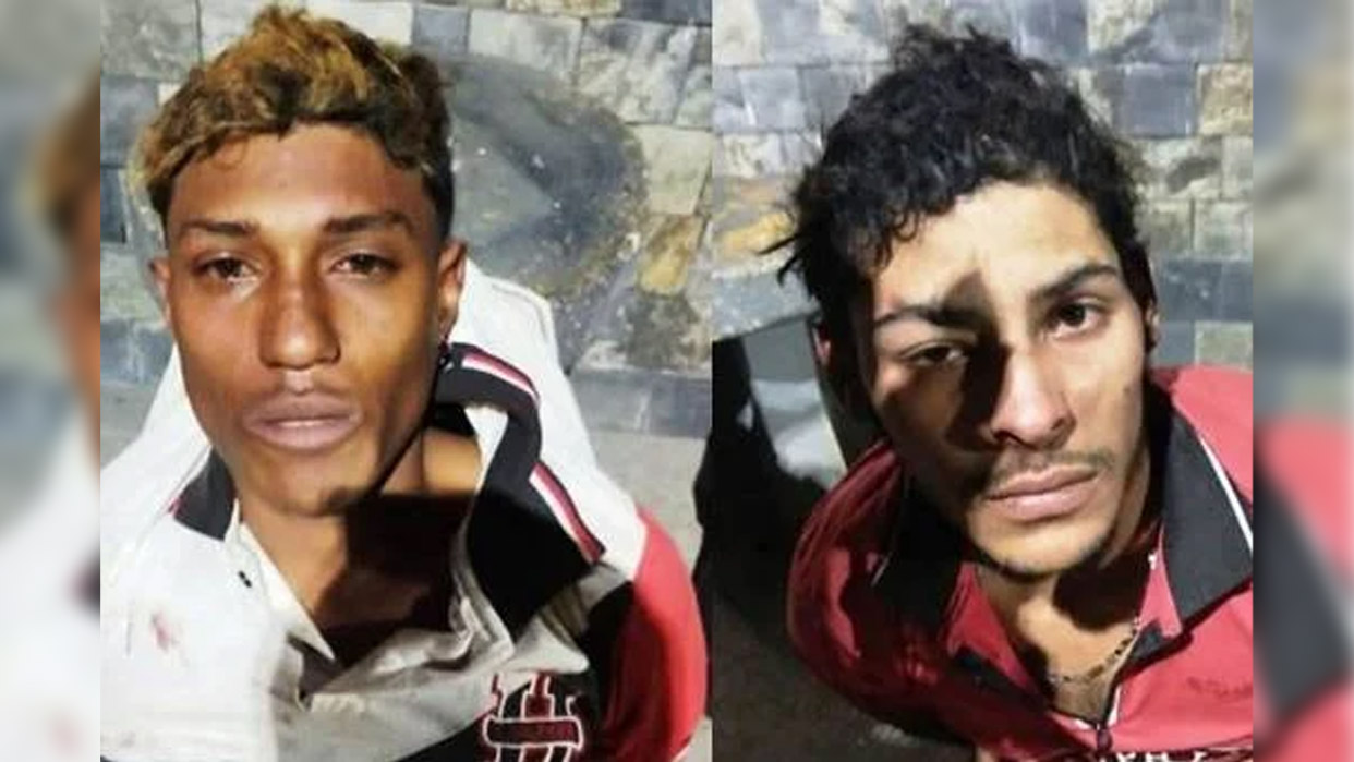 Keundris Jesús Cisneros (23) y José Gabriel Cáceres Mendoza (21) fueron capturados en posesión de la moto de Enol José Maldonado Ramírez (Foto publicada por El Pitazo)
