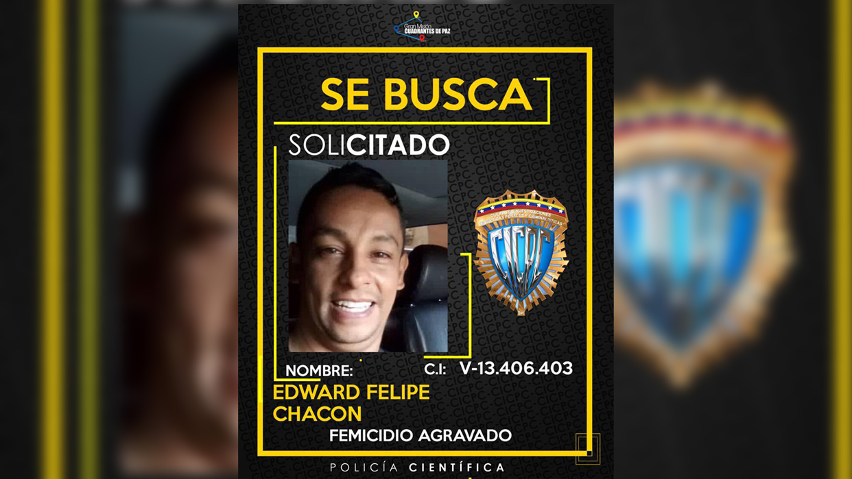 Edward Chacón, cinco años de libertad a pesar de haber asesinado a la comerciante y madre de dos hijos (Foto cortesía)