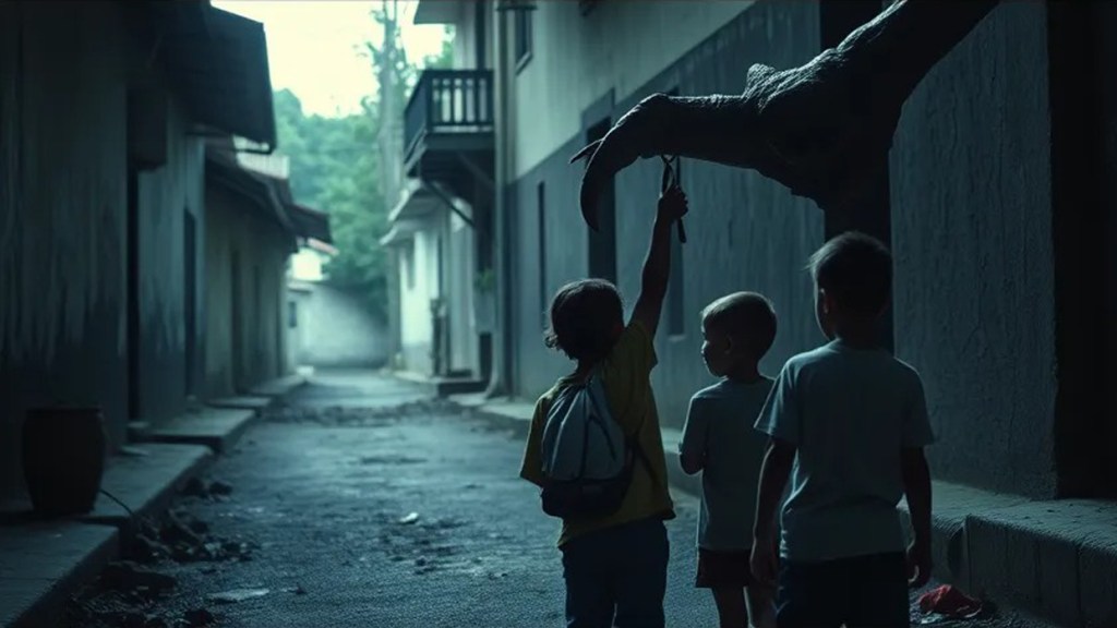 La niñez venezolana atraviesa un peligroso campo en el que los riesgos acechan a cada paso (Imagen creada por IA)