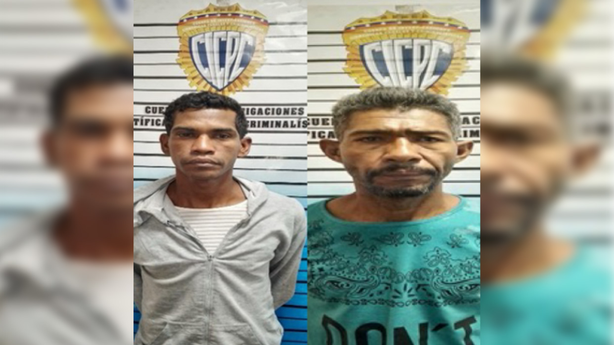 José Francisco Sierra Medina, de 46 años, y Wilver Jhon Tavera Sierra, de 36 años (Fotos publicadas por el Cicpc)