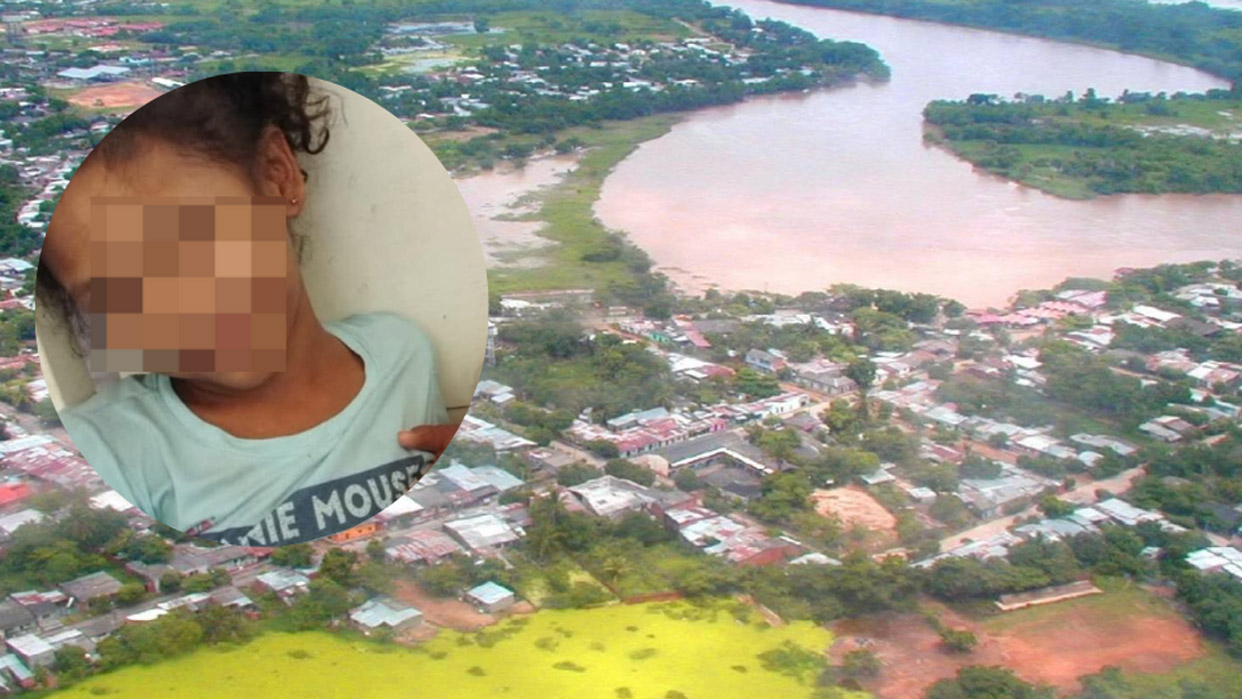 Gabyela Leonela Santana, de nueve años de edad, fue hallada muerta en el cauce del río Casanare /Fotos publicadas por El Tiempo)
