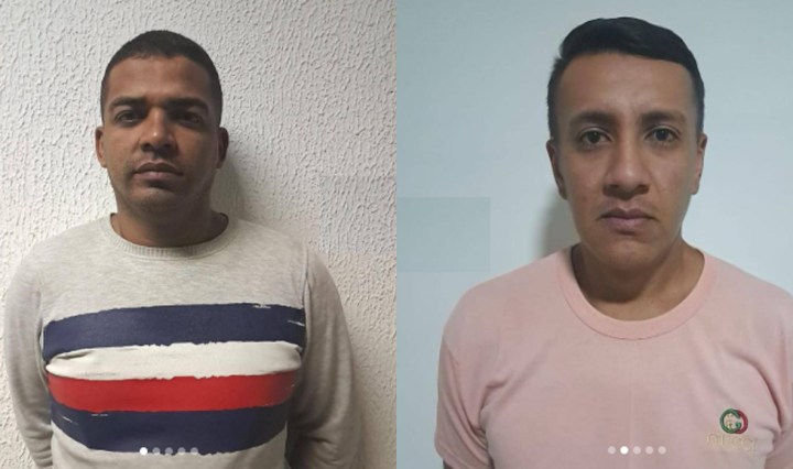 Reiler Reynaldo Moreno Mogollón, de 34 años, y Enrique José Almao Chirinos, de 33 años, detendios como sospechosos de robo y homicidio (Fotos publicadas por el Cicpc).