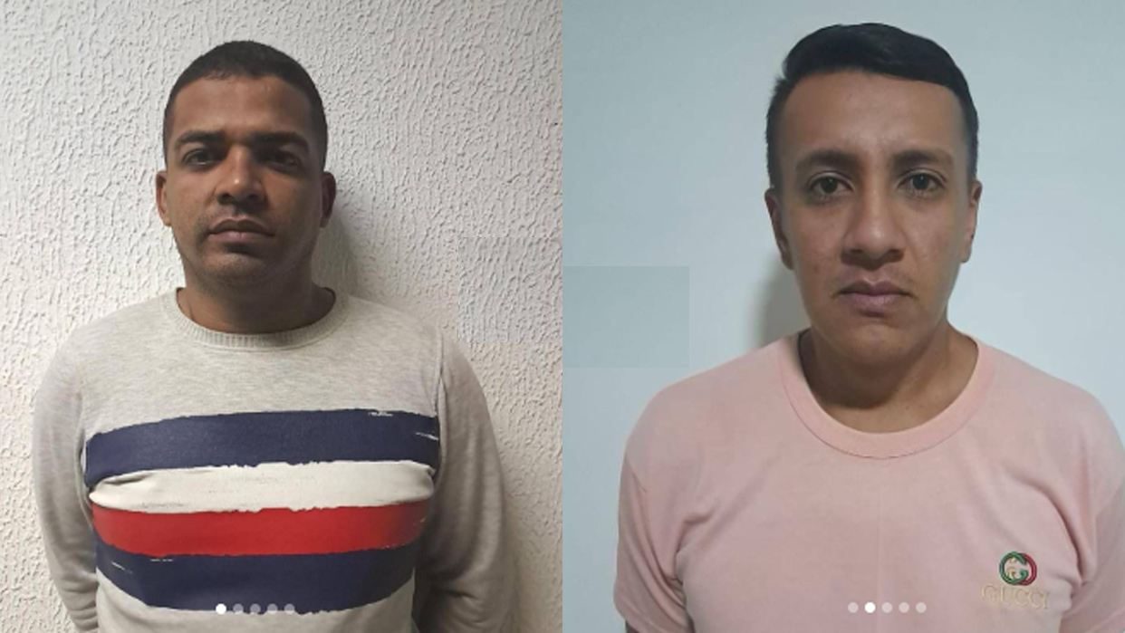 Reiler Reynaldo Moreno Mogollón, de 34 años, y Enrique José Almao Chirinos, de 33 años, detendios como sospechosos de robo y homicidio (Fotos publicadas por el Cicpc).