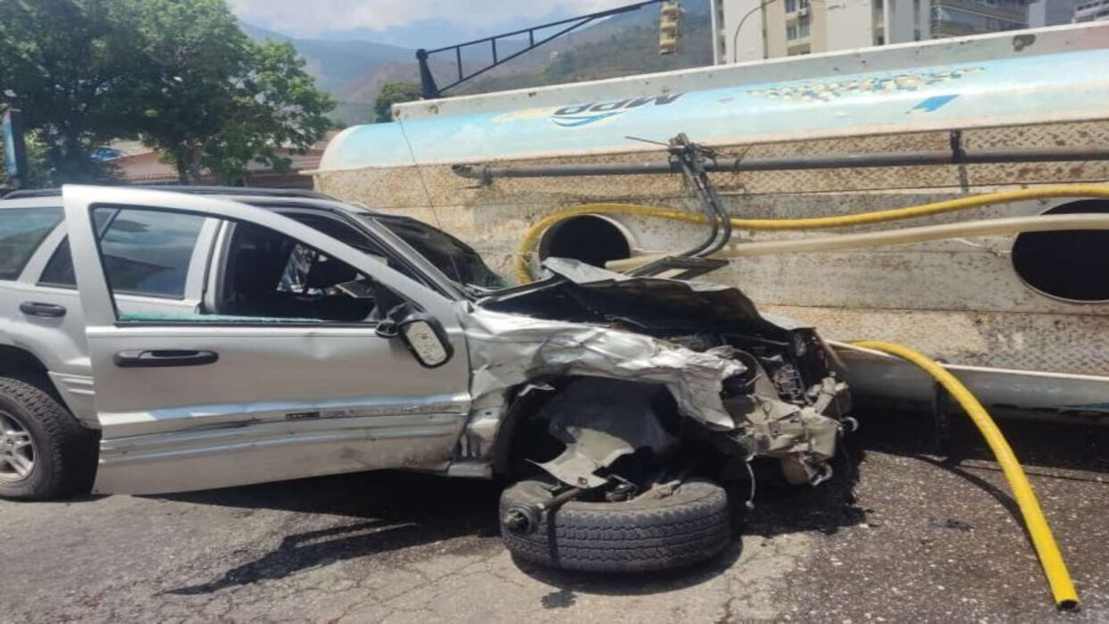 Imagen referencial de accidente de tránsito en Caracas (Foto cortesía)