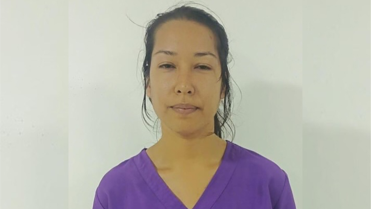 Michelle Montenegro Corona, de 29 años de edad, fue detenida por como presunta responsable de homicidio (Foto publicada por el Cicpc)