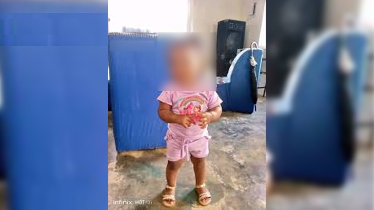 Yoscarly Gabrieli Mora, una niña de un año de edad (Foto cortesía)