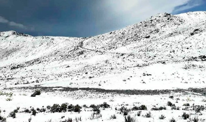 El imponente paisaje merideño se tornó implacable con la llegada inesperada de una nevada que evidenció la vulnerabilidad de los atletas ante la fuerza de la naturaleza (Foto cortesía)