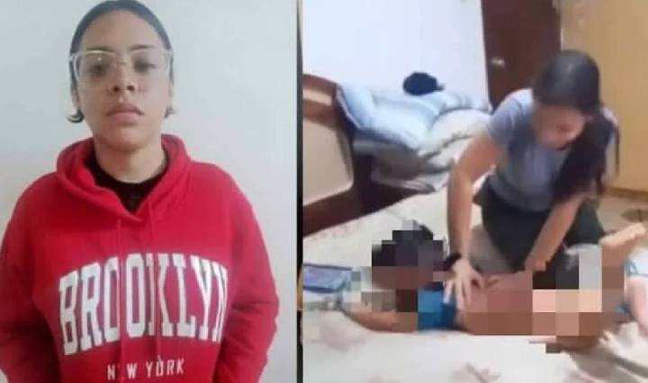 Karlibeth Zavala, detenida por torturar a su hijo con fines pornográficos (Foto publicada por el Ministerio Público)