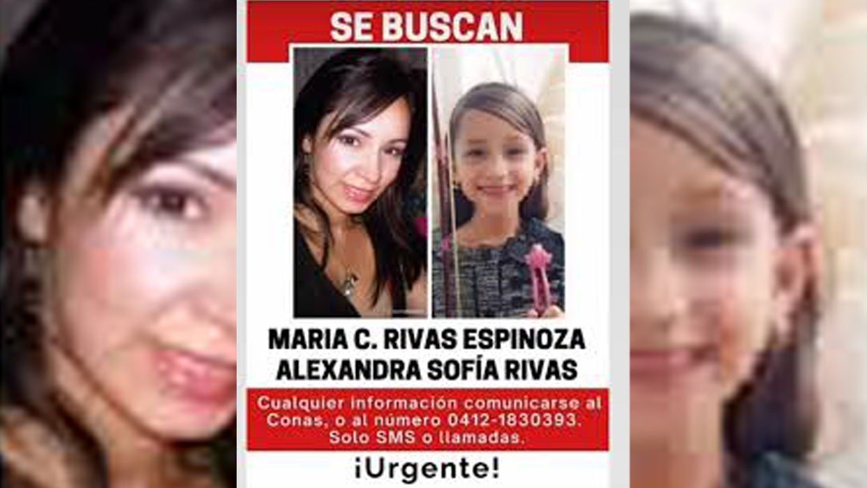 María Catalina Rivas Espinoza (44) y su hija Alejandra Sofía Rivas, desaparecidas el 15 de junio del año pasado (Fotos cortesía)