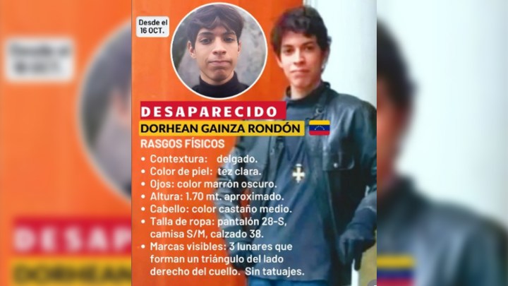 Familiares crearon el correo BuscandoADorhean@gmail.com para tratar de encontrar información sobre su desaparición (Fotos cortesía)