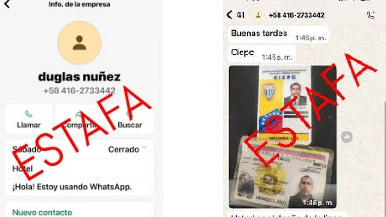 El director del Cicpc advirtió que delincuentes estarían suplantando la identidad de funcionarios del organismo (Imágenes Cortesía)