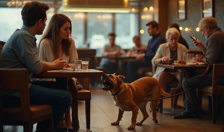 Las distracciones de los dueños en áreas comunes abren la puerta a peleas y agresiones. Se requiere una supervisión constante del animal (Imagen generada por inteligencia artificial)