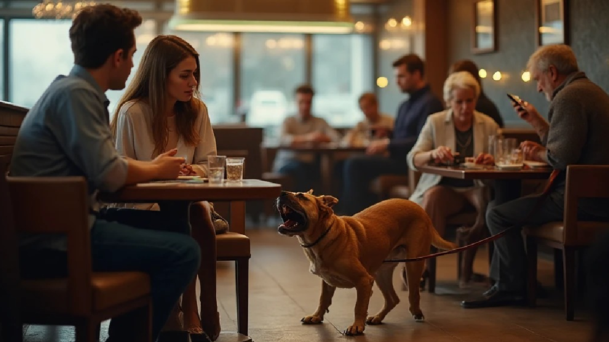 Las distracciones de los dueños en áreas comunes abren la puerta a peleas y agresiones. Se requiere una supervisión constante del animal (Imagen generada por inteligencia artificial)