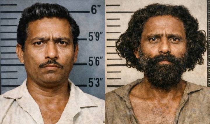 Raman Raghav, conocido como "Sindhi Dalwai", o “Psycho Raman” (Imágenes recreadas por inteligencia artificial)