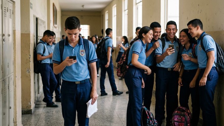 El anonimato que otorgan las cuentas ficticias en redes sociales ampara a los agresores y dificulta la detección temprana del bullying (Imagen creada con inteligencia artificial)